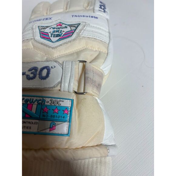 Reusch Sport Ski Team Gloves Deadstock VTG 80s White -30 Thinsulate GoreTex sz 7 - Picture 4 of 8